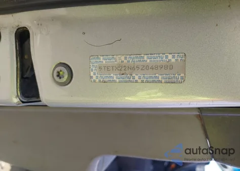 2005 Toyota Tacoma from USA, damaged, VIN 5TETX22N65Z048980